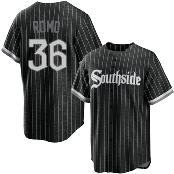 Youth Drew Romo Chicago Black Replica 2021 City Connect Baseball Jersey (Unsigned No Brands/Logos)