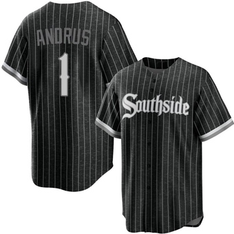 Youth Elvis Andrus Chicago Black Replica 2021 City Connect Baseball Jersey (Unsigned No Brands/Logos)