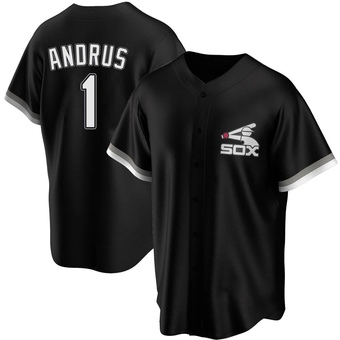 Youth Elvis Andrus Chicago Black Replica Spring Training Baseball Jersey (Unsigned No Brands/Logos)
