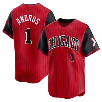 Youth Elvis Andrus Chicago Red/Black Limited 2025 City Connect Baseball Jersey (Unsigned No Brands/Logos)