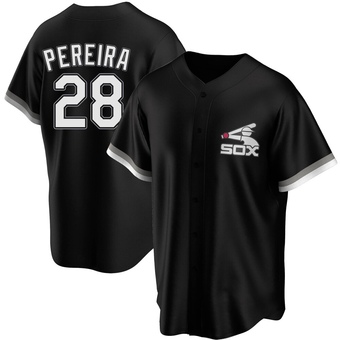Youth Everson Pereira Chicago Black Replica Spring Training Baseball Jersey (Unsigned No Brands/Logos)