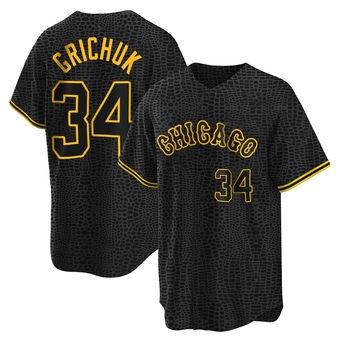 Youth Randal Grichuk Chicago Black Replica Snake Skin City Baseball Jersey (Unsigned No Brands/Logos)