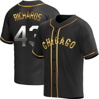 Youth Trevor Richards Chicago Black Golden Replica Alternate Baseball Jersey (Unsigned No Brands/Logos)