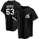 Youth Tyler Davis Chicago Black Replica Spring Training Baseball Jersey (Unsigned No Brands/Logos)