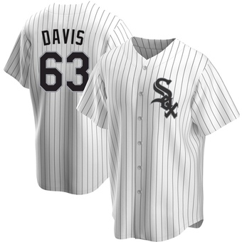 Youth Tyler Davis Chicago White Replica Home Baseball Jersey (Unsigned No Brands/Logos)